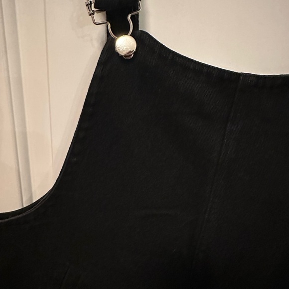 Black Denim Overalls - Picture 3 of 3